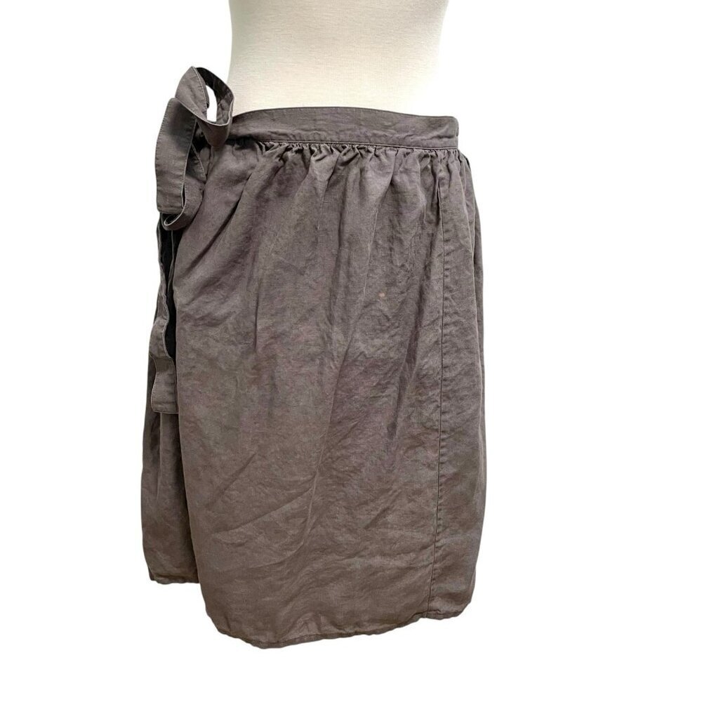 COSTUME NATIONAL 100% Linen Wrap Tie Skirt Minimalist Classic size Medium
